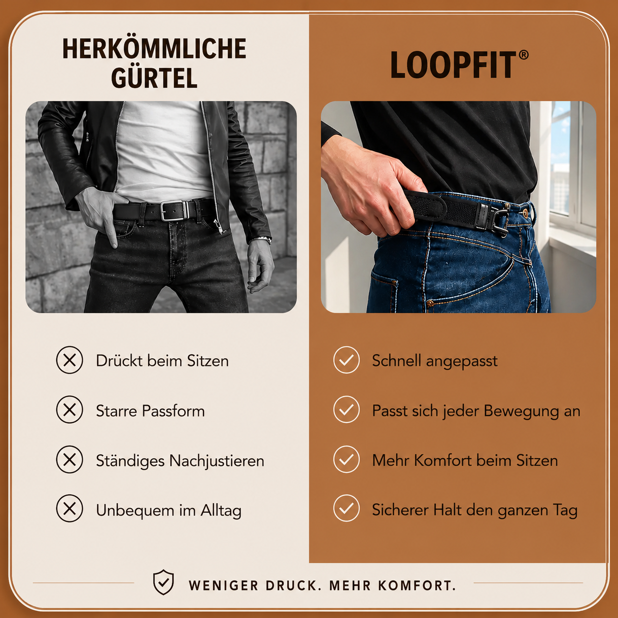 LoopFit® Gürtel ohne Schnalle