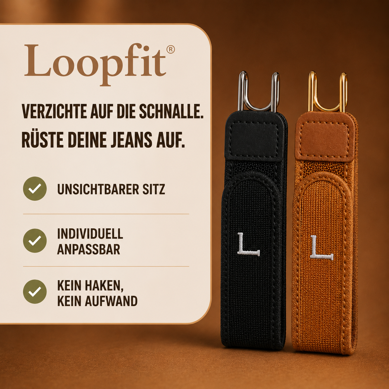 LoopFit® Gürtel ohne Schnalle
